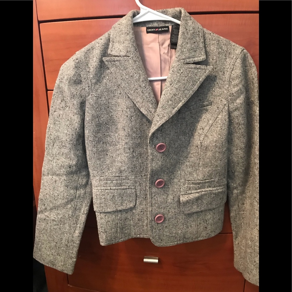 Grey Tweed DKNY Blazzer